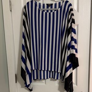 Flowy Striped Blue & White Dolman Tunic